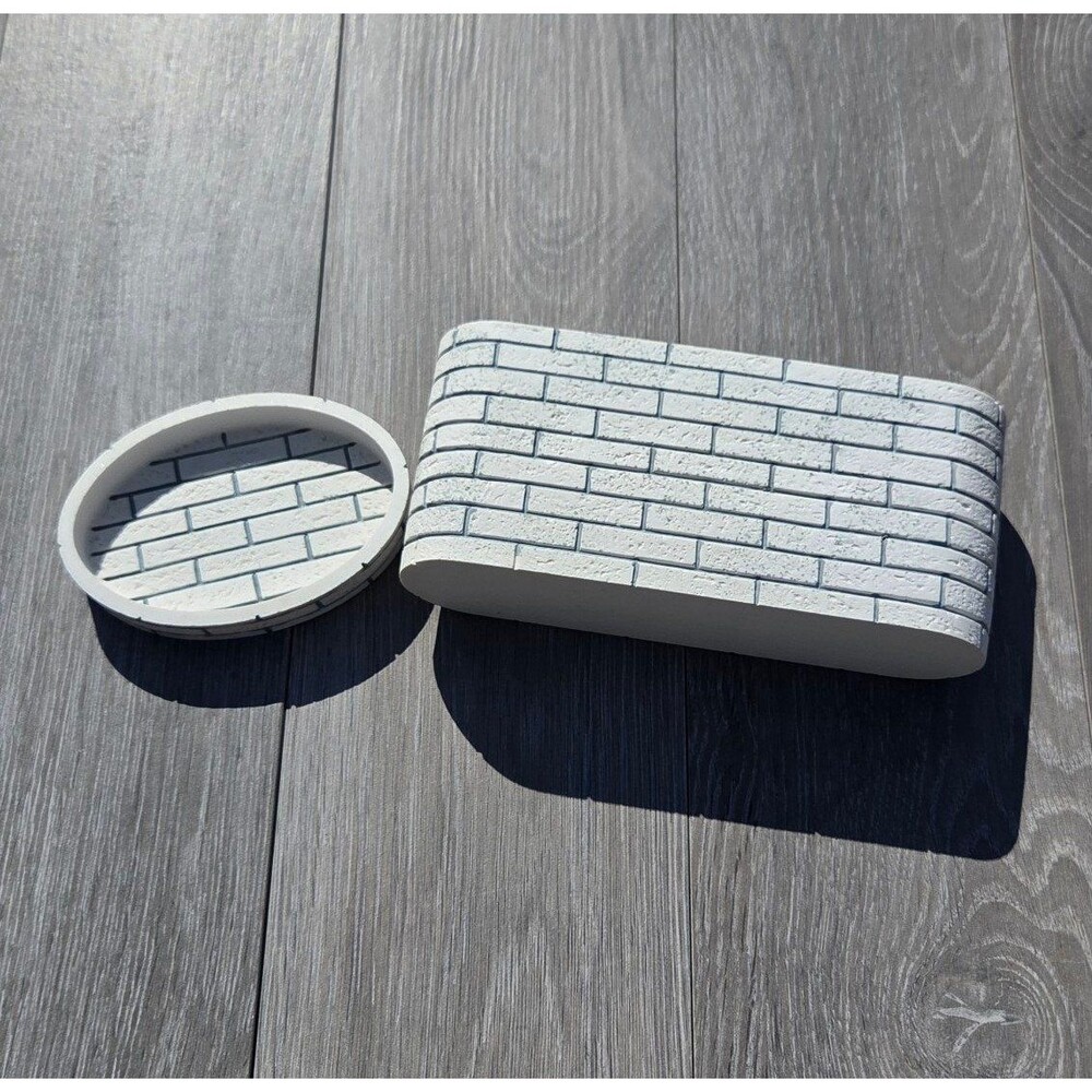 Subway Tile Toothbrush Holder and Soap Dish